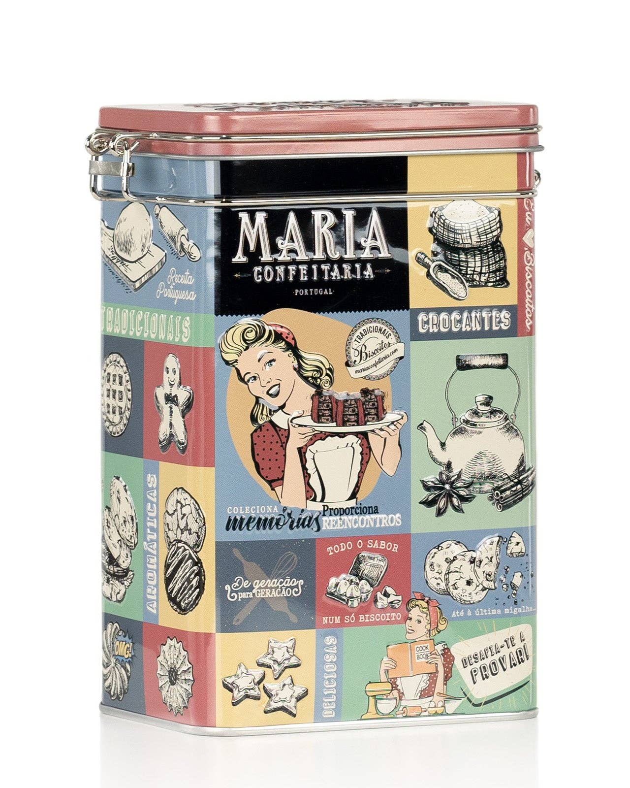 Vintage-Dose mit gesalzenen Karamellkeksen