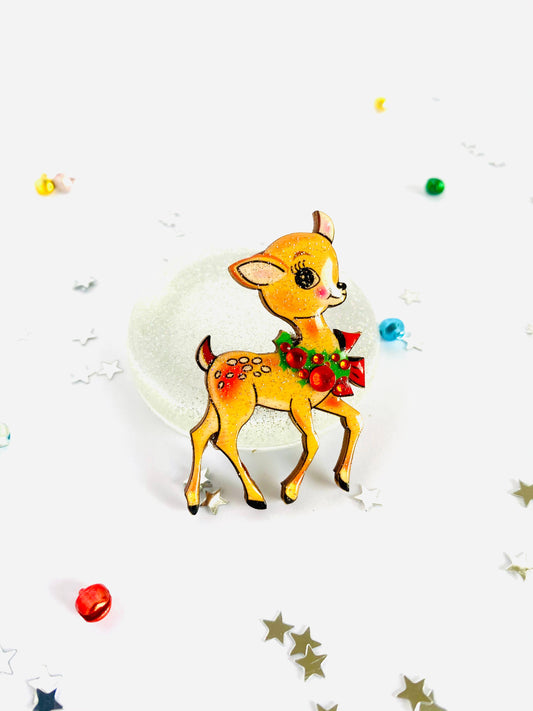 Süße Hirsch-Brosche im Vintage-Stil - Dotty&Dan