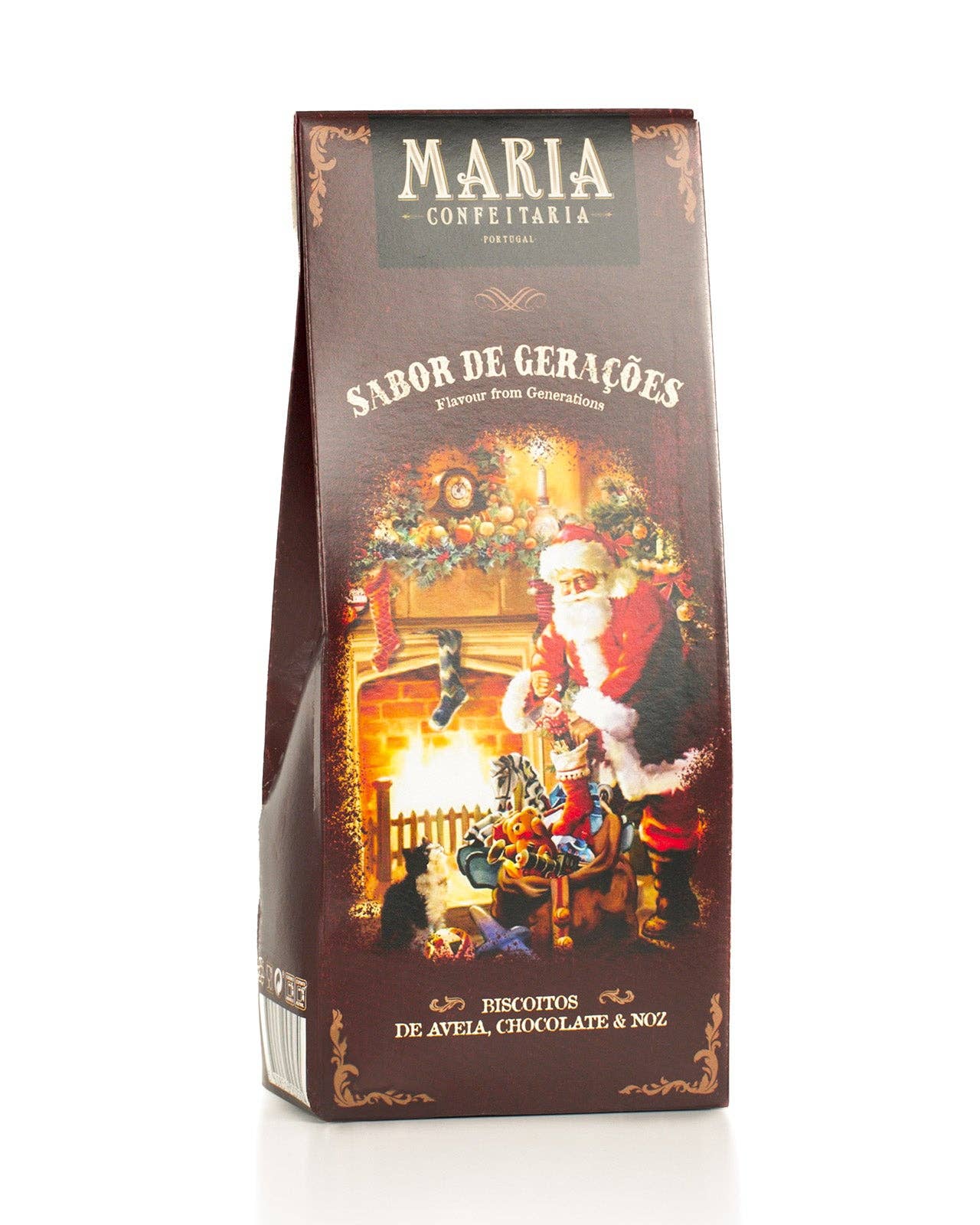 Maria Confeitaria Hafer-Schokoladen-Walnusskekse – portugiesisches Gebäck mit nostalgischem Weihnachtsmotiv