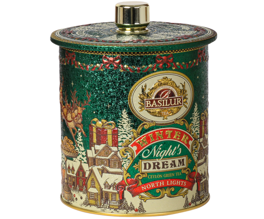 Edle Teedose von Basilur mit winterlichem Motiv