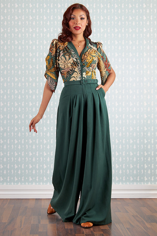 Gali-Gia Jumpsuit - emerald leaf - Dotty&Dan