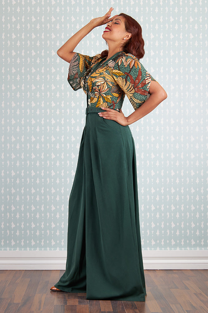 Gali-Gia Jumpsuit - emerald leaf - Dotty&Dan