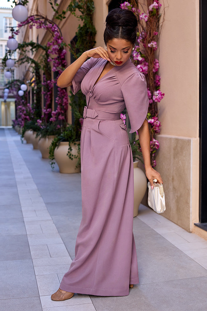 Retro Jumpsuit Altrosa mit weitem Bein