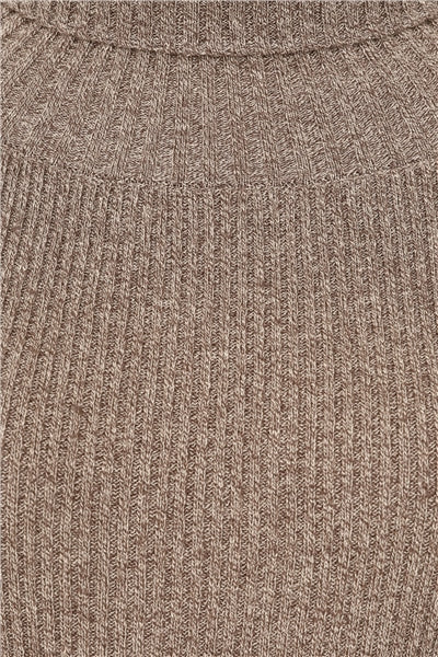 Olive Marl 60's Knitted Etuikleid - braun
