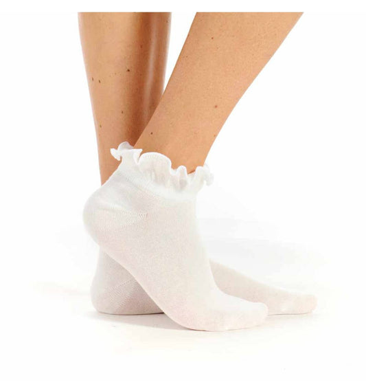 Knöchelhohe Bio-Baumwollsocken mit Spitzensaum - Dotty&Dan