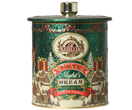Basilur Winter Night’s Dream – North Lights Grüntee in Metalldose