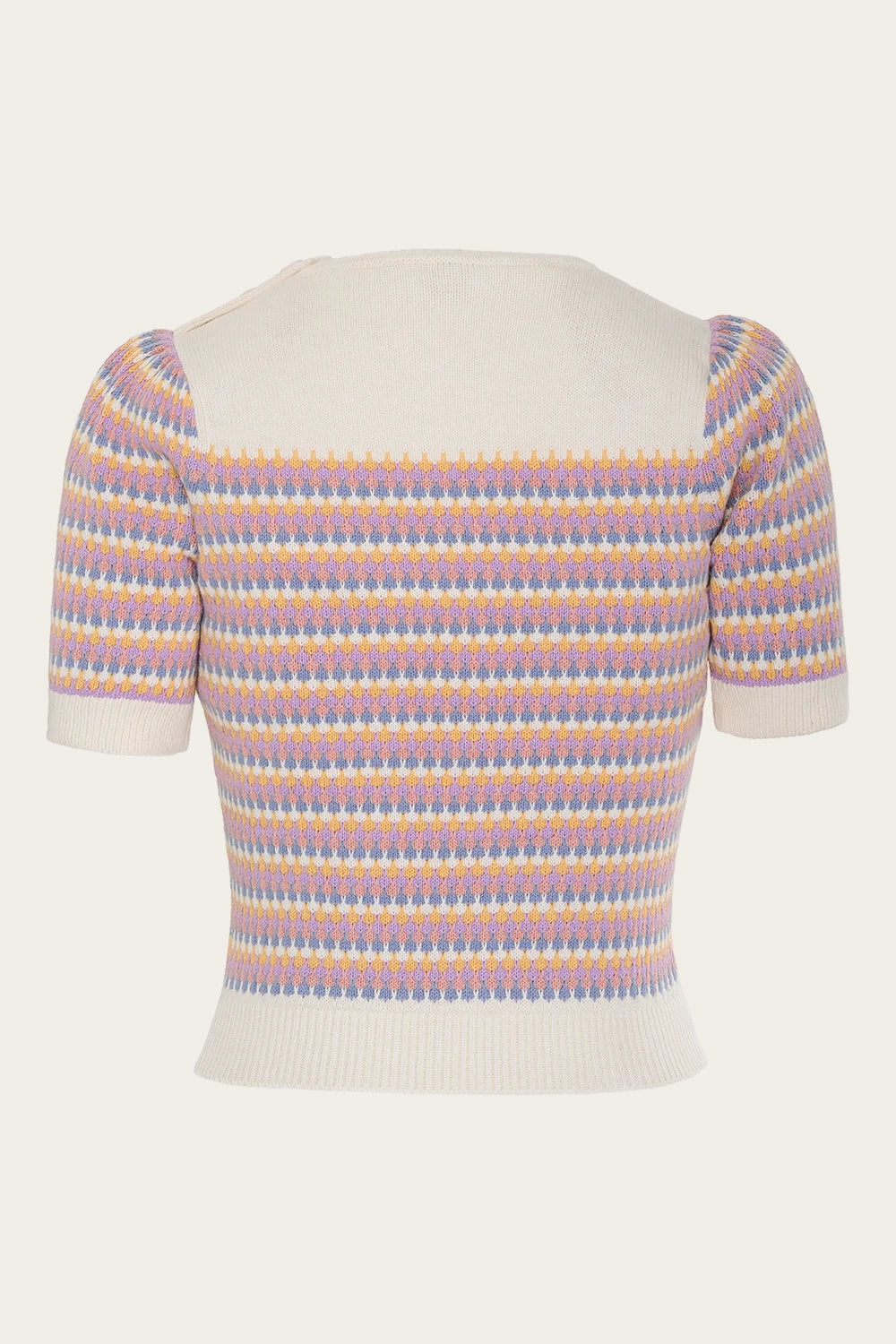 The Technicolor Cotton Top - Ivory cotton/cashmere - Dotty&Dan