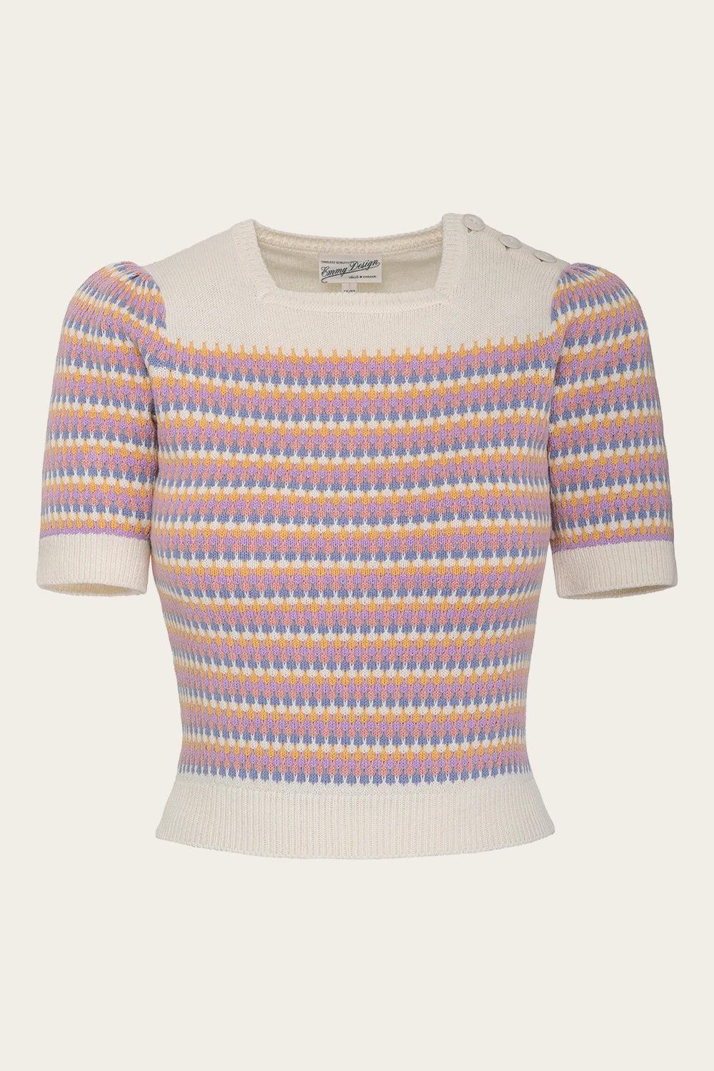 The Technicolor Cotton Top - Ivory cotton/cashmere - Dotty&Dan