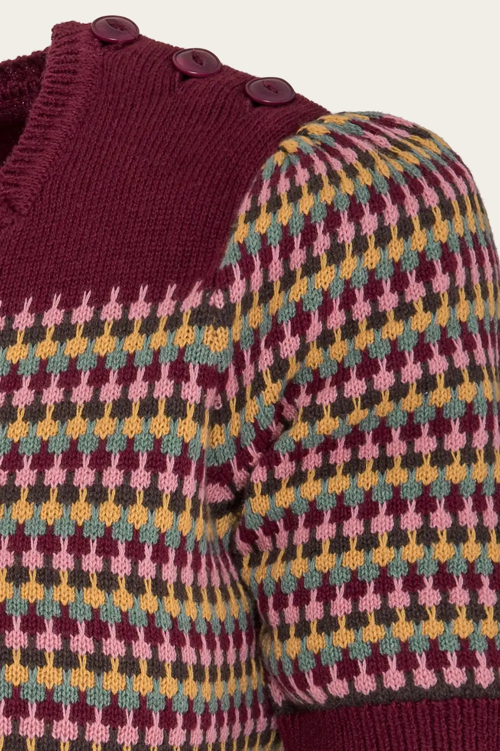 The Technicolor Cotton Top - Wine cotton/cashmere - Dotty&Dan