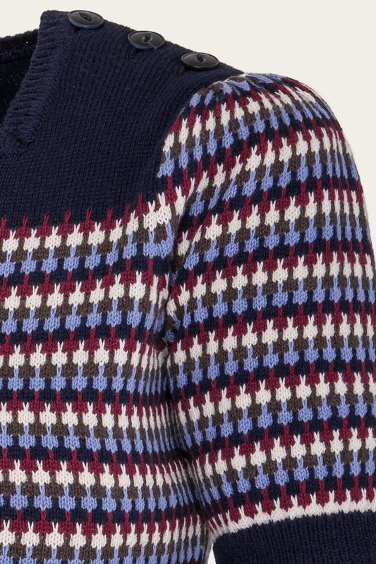 The Technicolor Cotton Top - Midnight cotton/cashmere - Dotty&Dan