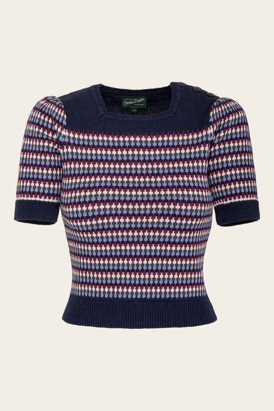 The Technicolor Cotton Top - Midnight cotton/cashmere - Dotty&Dan