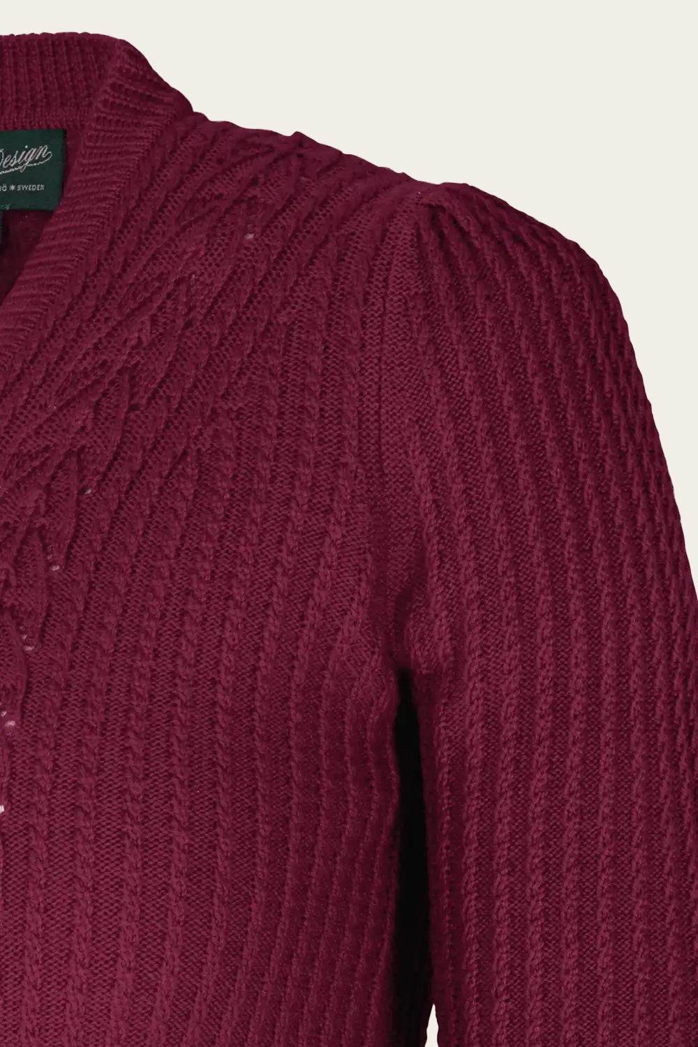 Vintage-inspirierter Merino Cardigan mit V-Ausschnitt