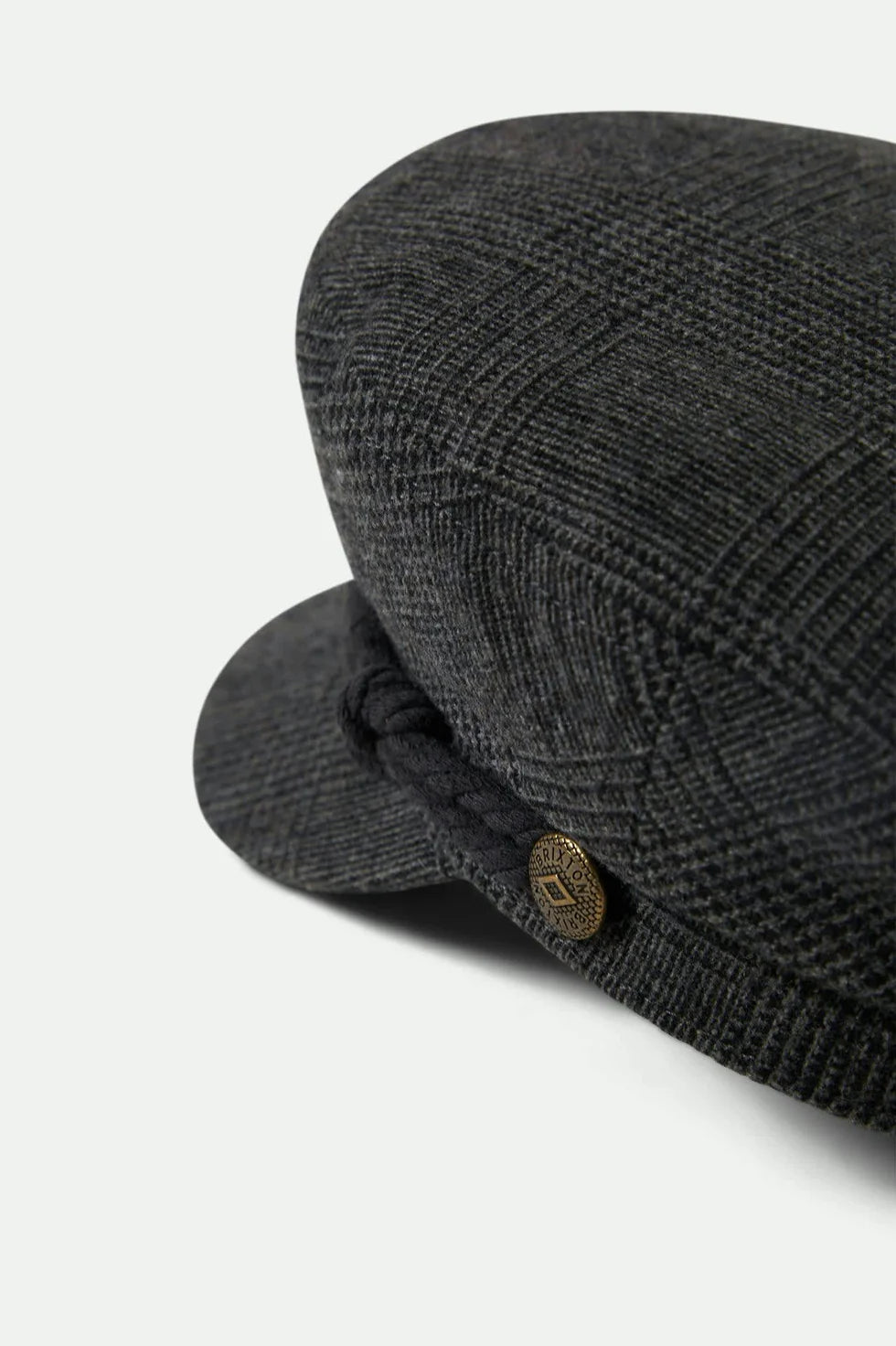 Vintage Fisherman Cap unisex grau kariert mit Brixton Logo