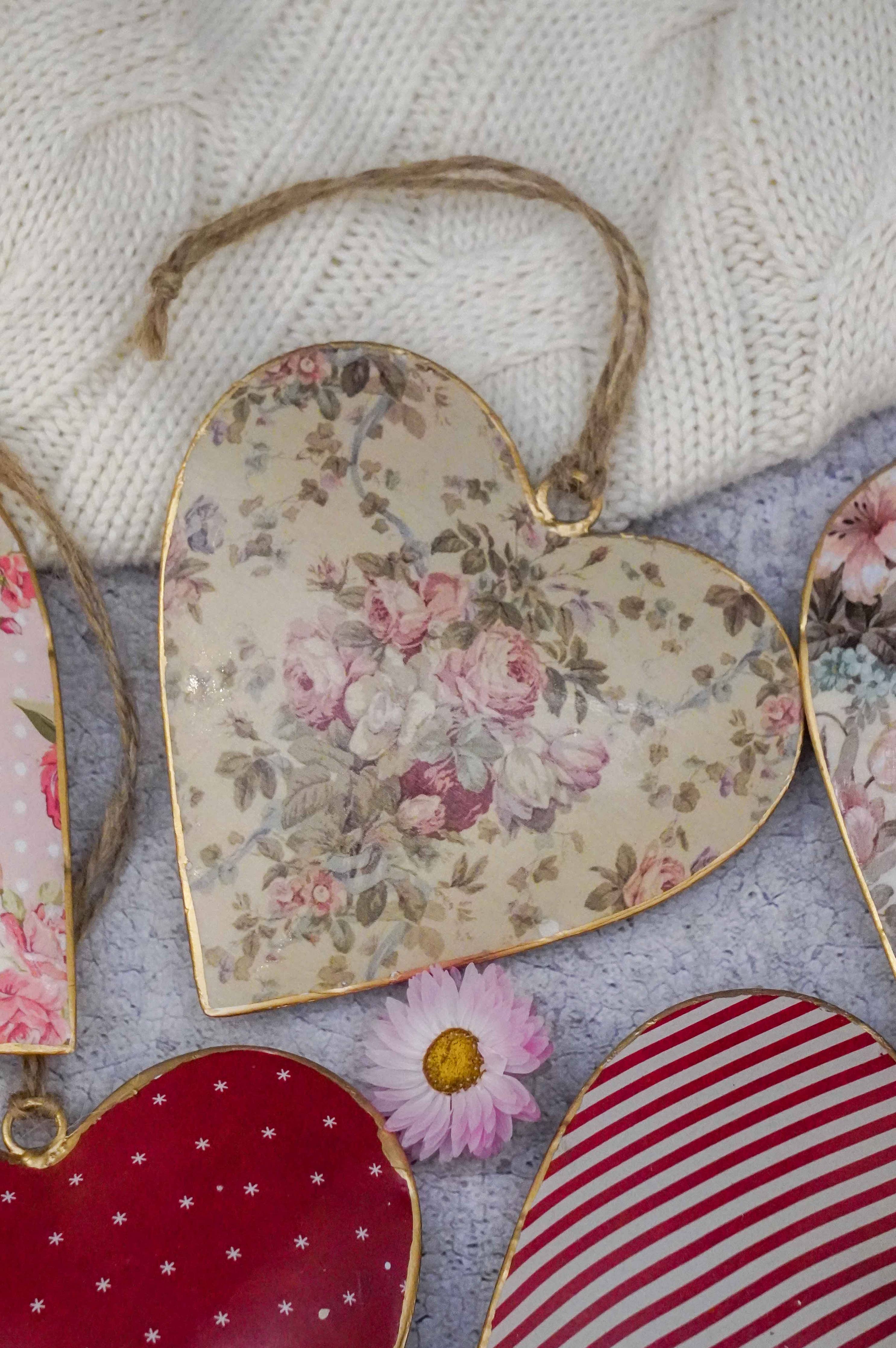 Isabelle Rose - Hängendes Metallherz Rosen - Dotty&Dan