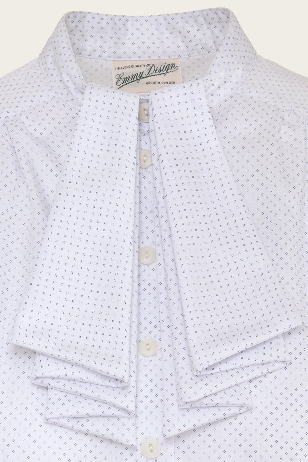 The More Is More Blouse White/Navy Cotton – Ansicht 2 – emmy design