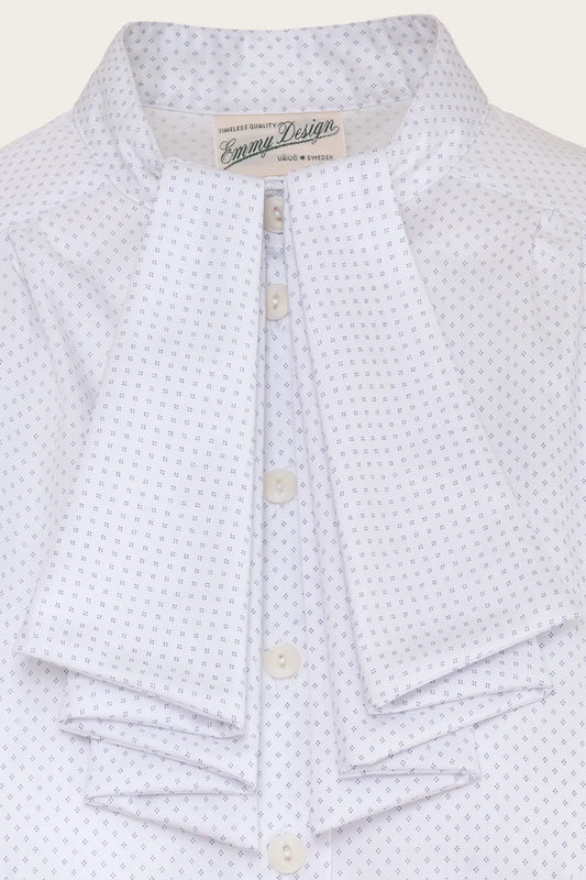 The More Is More Blouse White/Navy Cotton – Ansicht 2 – emmy design