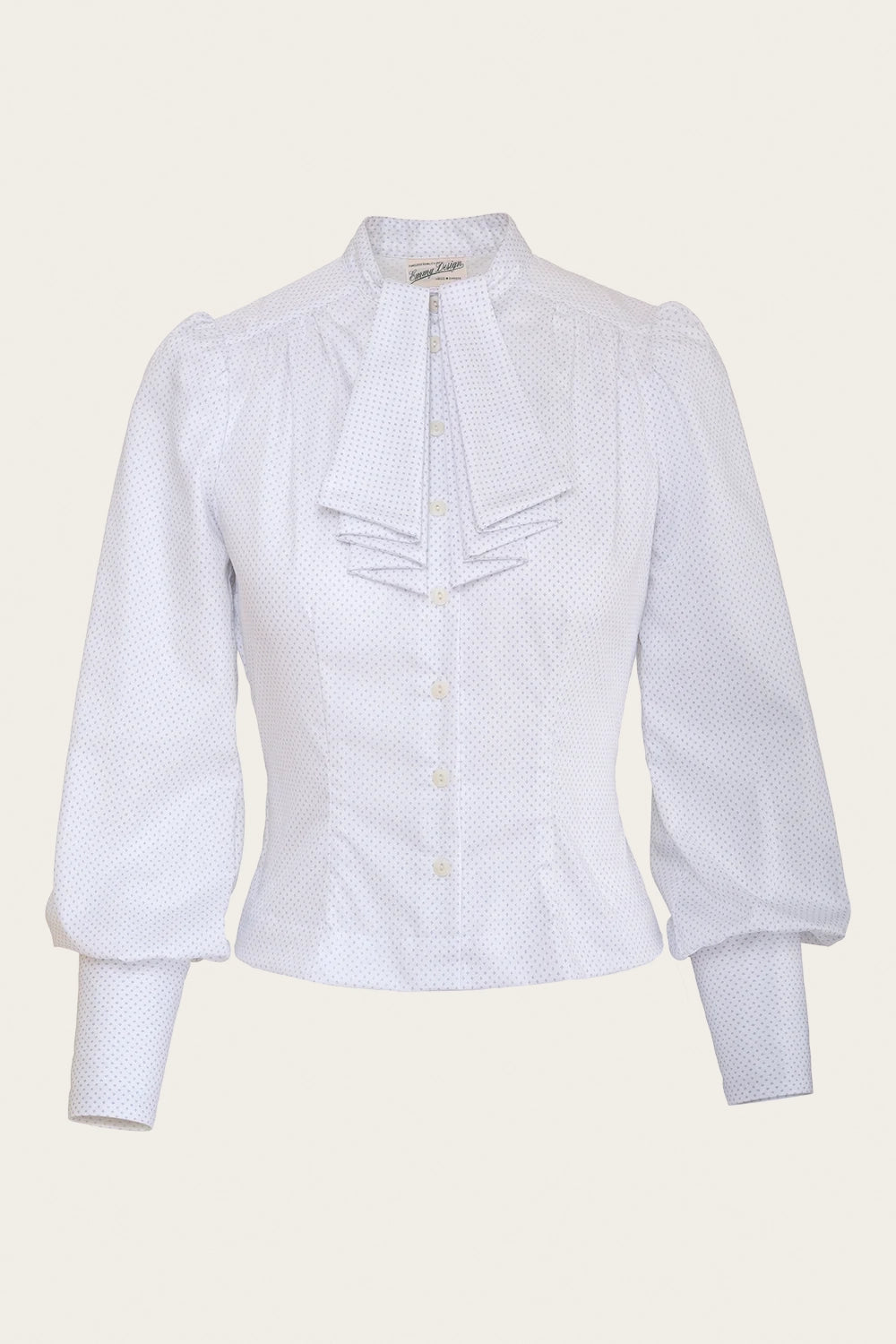 The More Is More Blouse White/Navy Cotton – Ansicht 4 – emmy design