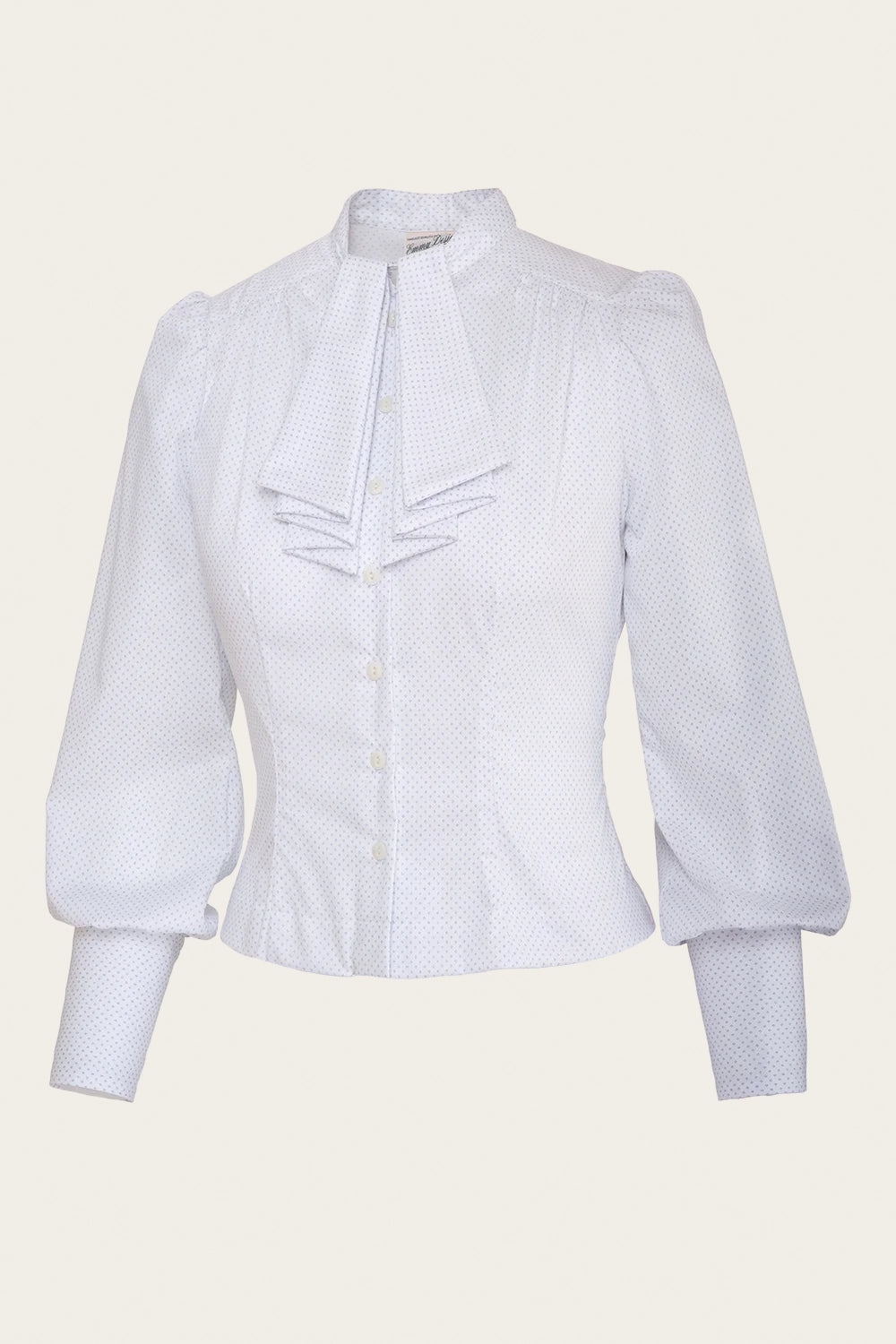 The More Is More Blouse White/Navy Cotton – Ansicht 1 – emmy design