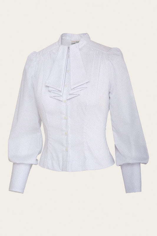 The More Is More Blouse White/Navy Cotton – Ansicht 1 – emmy design