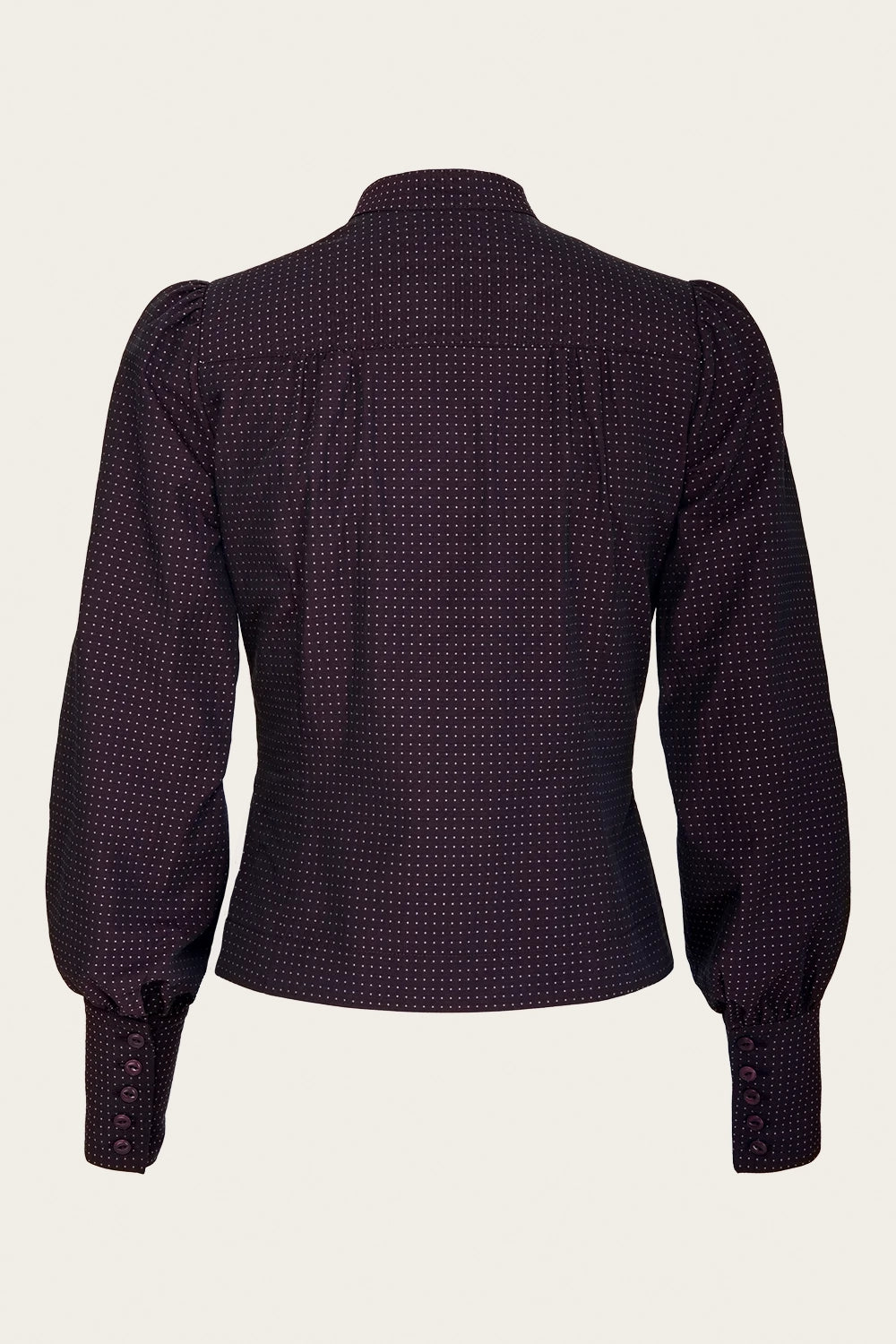 The More Is More Blouse Aubergine Dotted Cotton – Ansicht 3 – emmy design