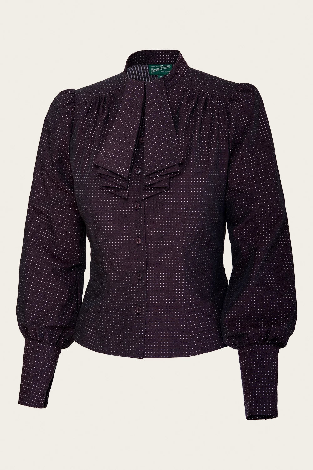 The More Is More Blouse Aubergine Dotted Cotton – Ansicht 1 – emmy design