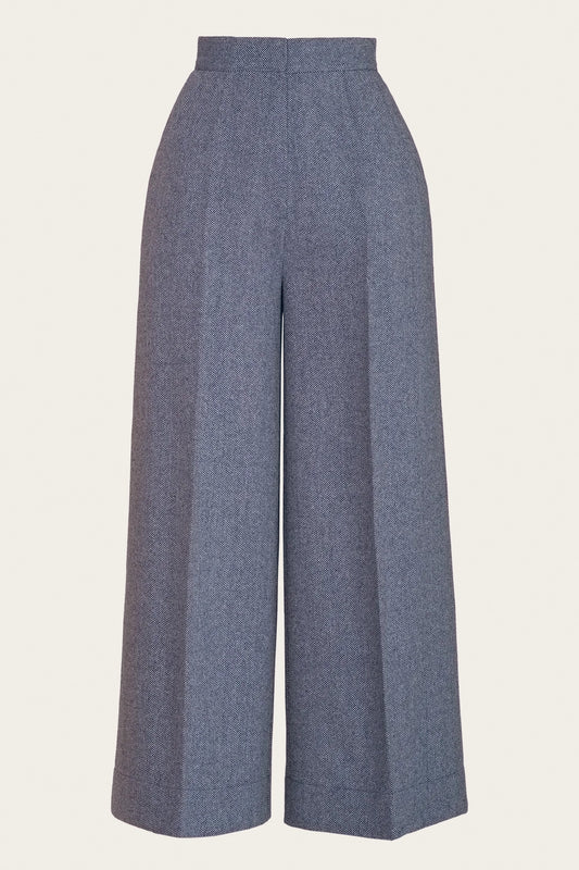 The Palazzo Perfection Pants Midnight/Ivory Wool Tweed – Ansicht 4 – emmy design