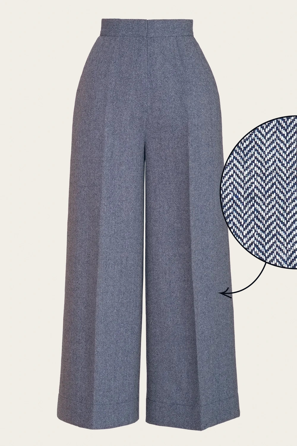 The Palazzo Perfection Pants Midnight/Ivory Wool Tweed – Ansicht 5 – emmy design