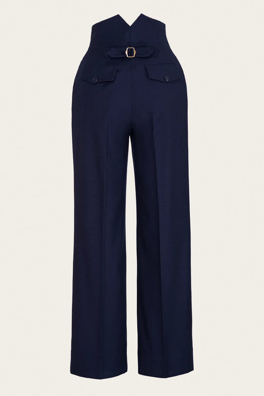 The Great Grandpa Pants Navy Herringbone Wool – Ansicht 3 – emmy design