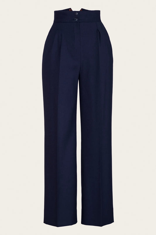 The Great Grandpa Pants Navy Herringbone Wool – Ansicht 4 – emmy design
