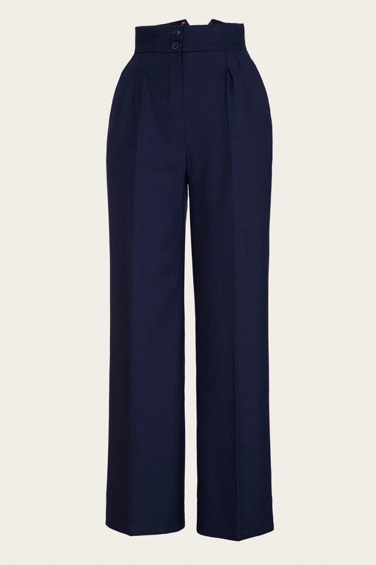 The Great Grandpa Pants Navy Herringbone Wool – Ansicht 1 – emmy design
