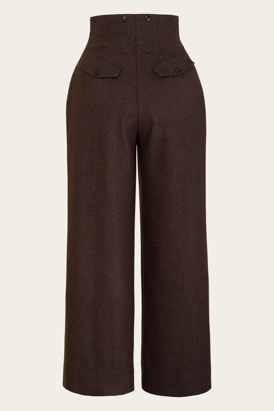 The Miss Fancy Pants Slacks Brown/Black Wool Tweed – Ansicht 3 – emmy design