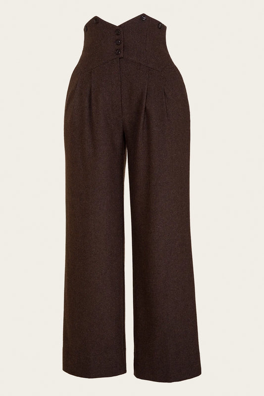 The Miss Fancy Pants Slacks Brown/Black Wool Tweed – Ansicht 1 – emmy design