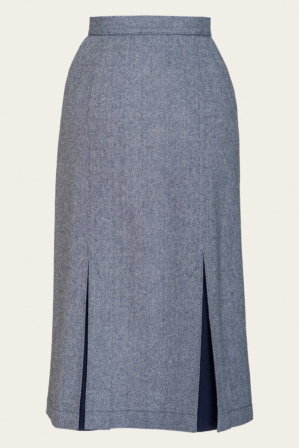 The Art Deco Dream Skirt Midnight/Ivory Wool Tweed – Ansicht 2 – emmy design