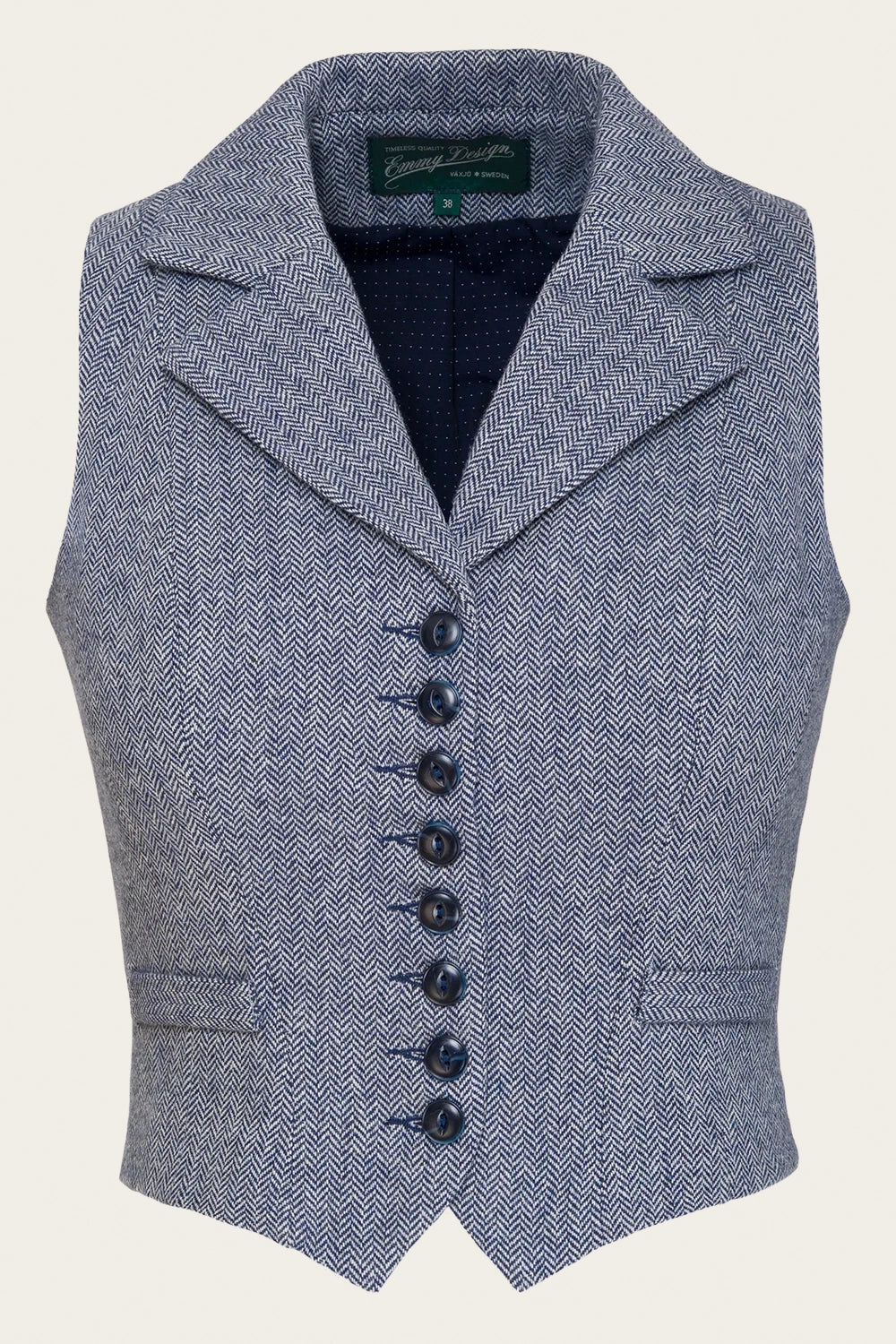The Watchmakers Waistcoat Midnight/Ivory Wool Tweed – Ansicht 4 – emmy design