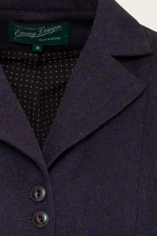 The Watchmakers Waistcoat Maroon/Midnight Wool Tweed – Ansicht 2 – emmy design