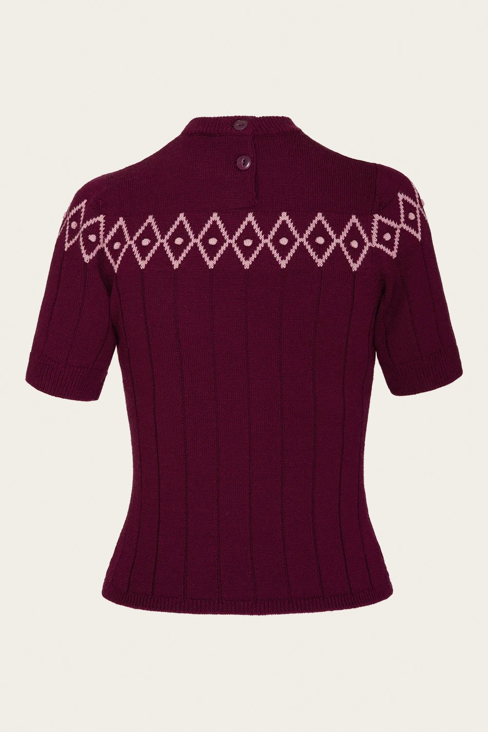 The Darling Diamond Top Black Cherry Wool – Ansicht 3 – emmy design
