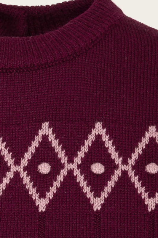 The Darling Diamond Top Black Cherry Wool – Ansicht 2 – emmy design