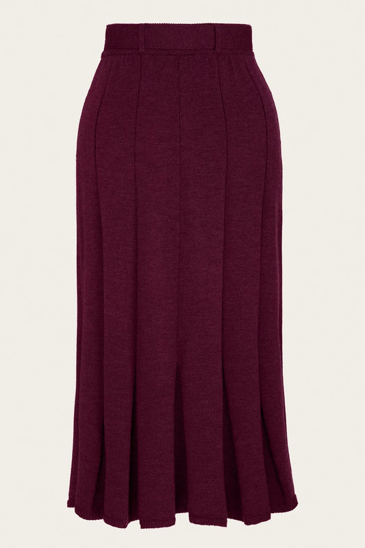 The Darling Swirling Skirt Black Cherry Wool – Ansicht 3 – emmy design
