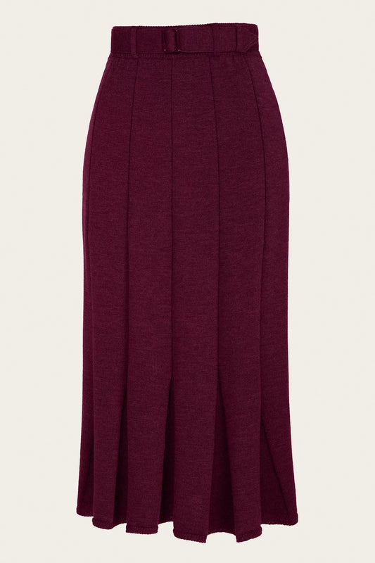 The Darling Swirling Skirt Black Cherry Wool – Ansicht 1 – emmy design