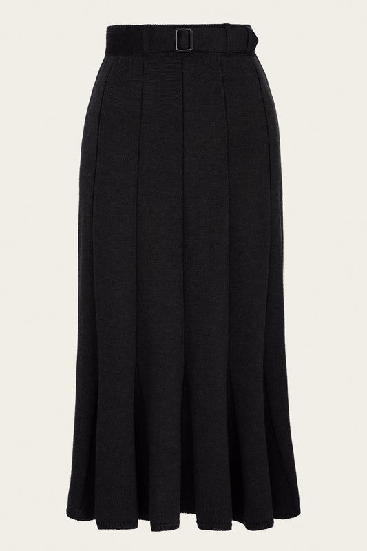 The Darling Swirling Skirt Black Wool – Ansicht 4 – emmy design