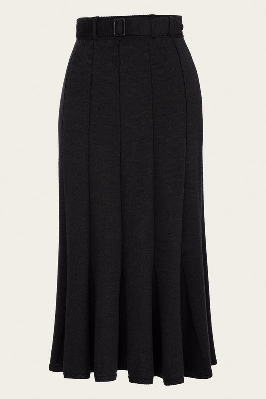 The Darling Swirling Skirt Black Wool – Ansicht 1 – emmy design