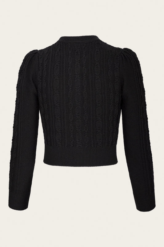 The Ice Skater Cardigan Black Wool – Ansicht 3 – emmy design