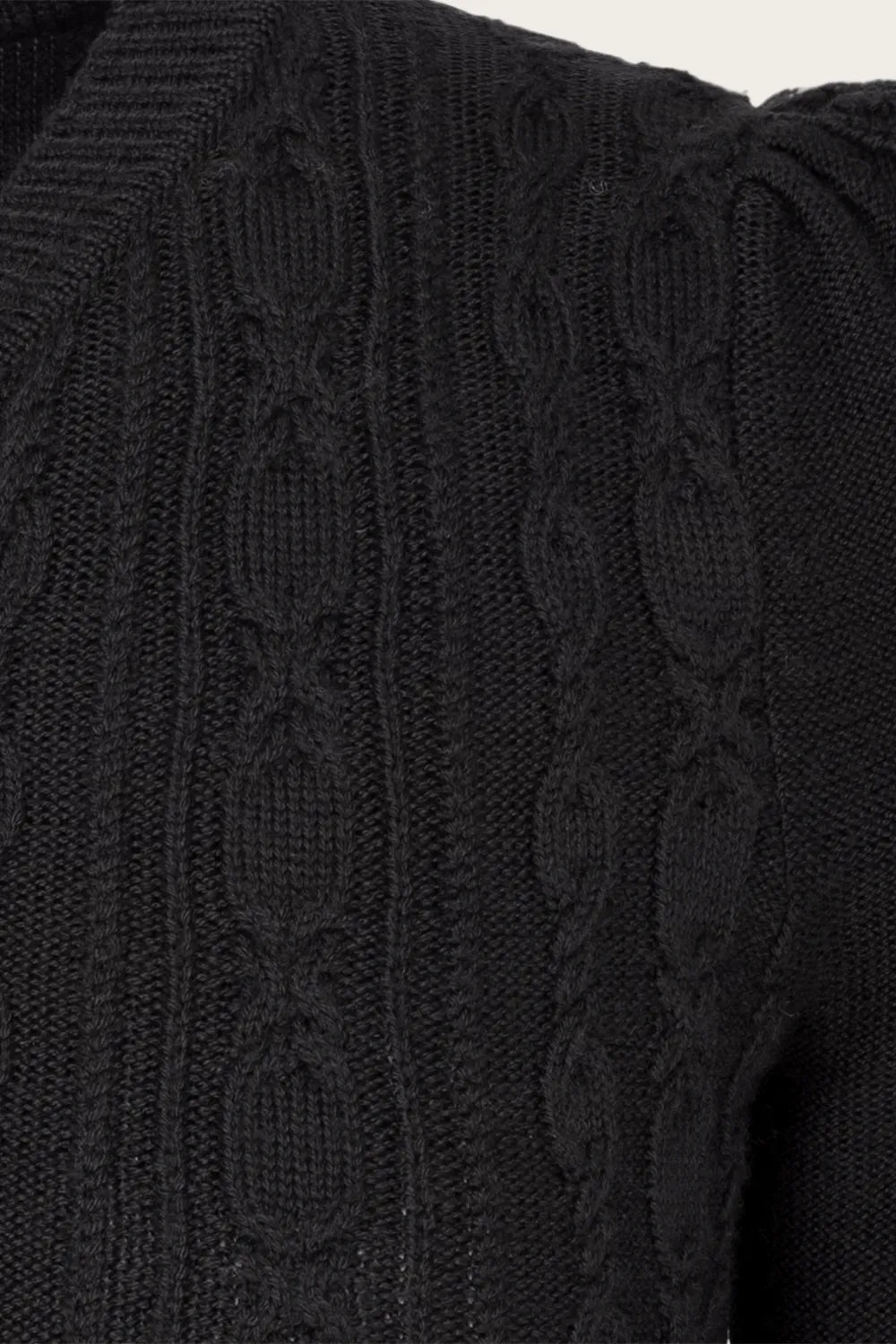 The Ice Skater Cardigan Black Wool – Ansicht 2 – emmy design
