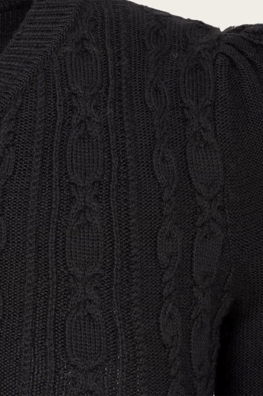 The Ice Skater Cardigan Black Wool – Ansicht 2 – emmy design