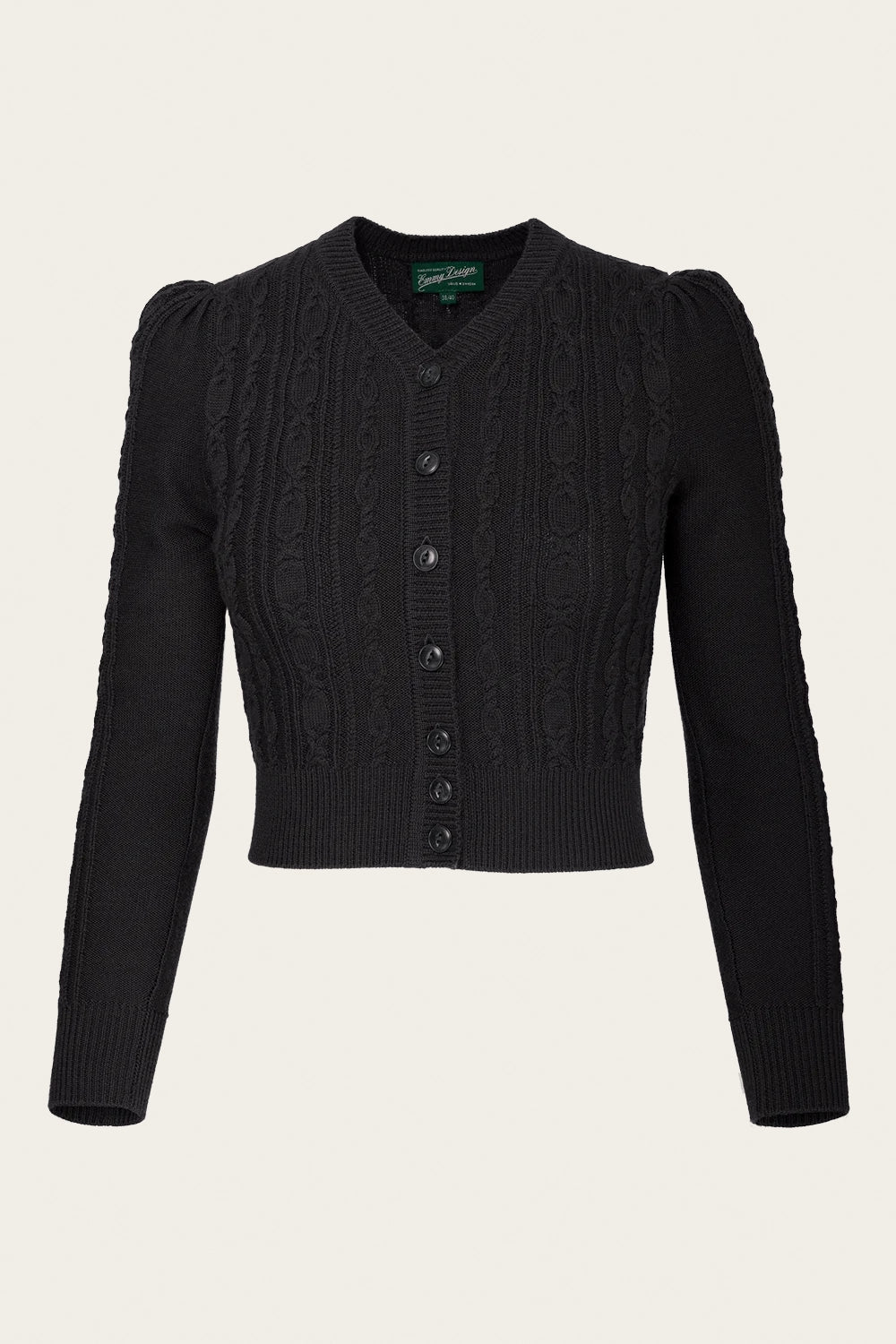 The Ice Skater Cardigan Black Wool – Ansicht 4 – emmy design