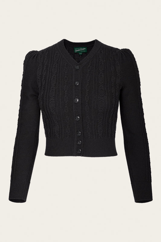 The Ice Skater Cardigan Black Wool – Ansicht 4 – emmy design