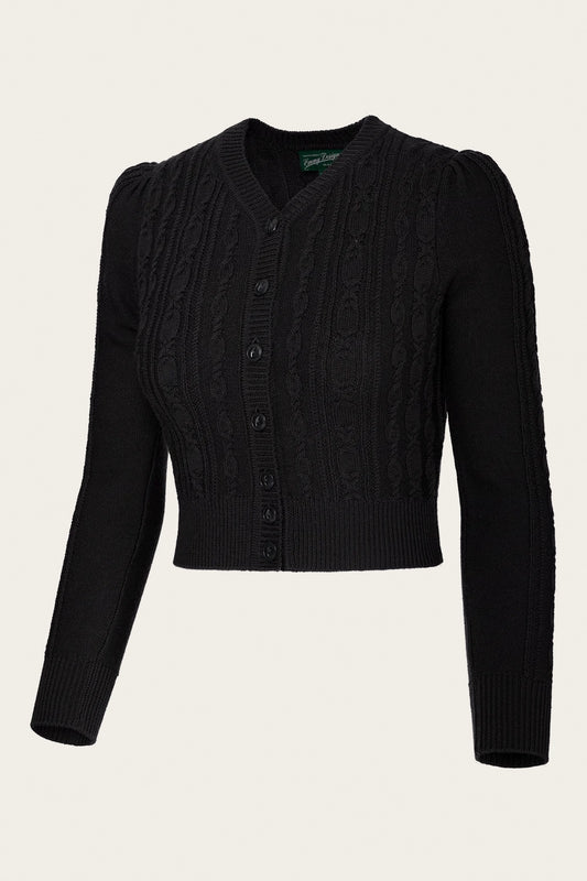 The Ice Skater Cardigan Black Wool – Ansicht 1 – emmy design