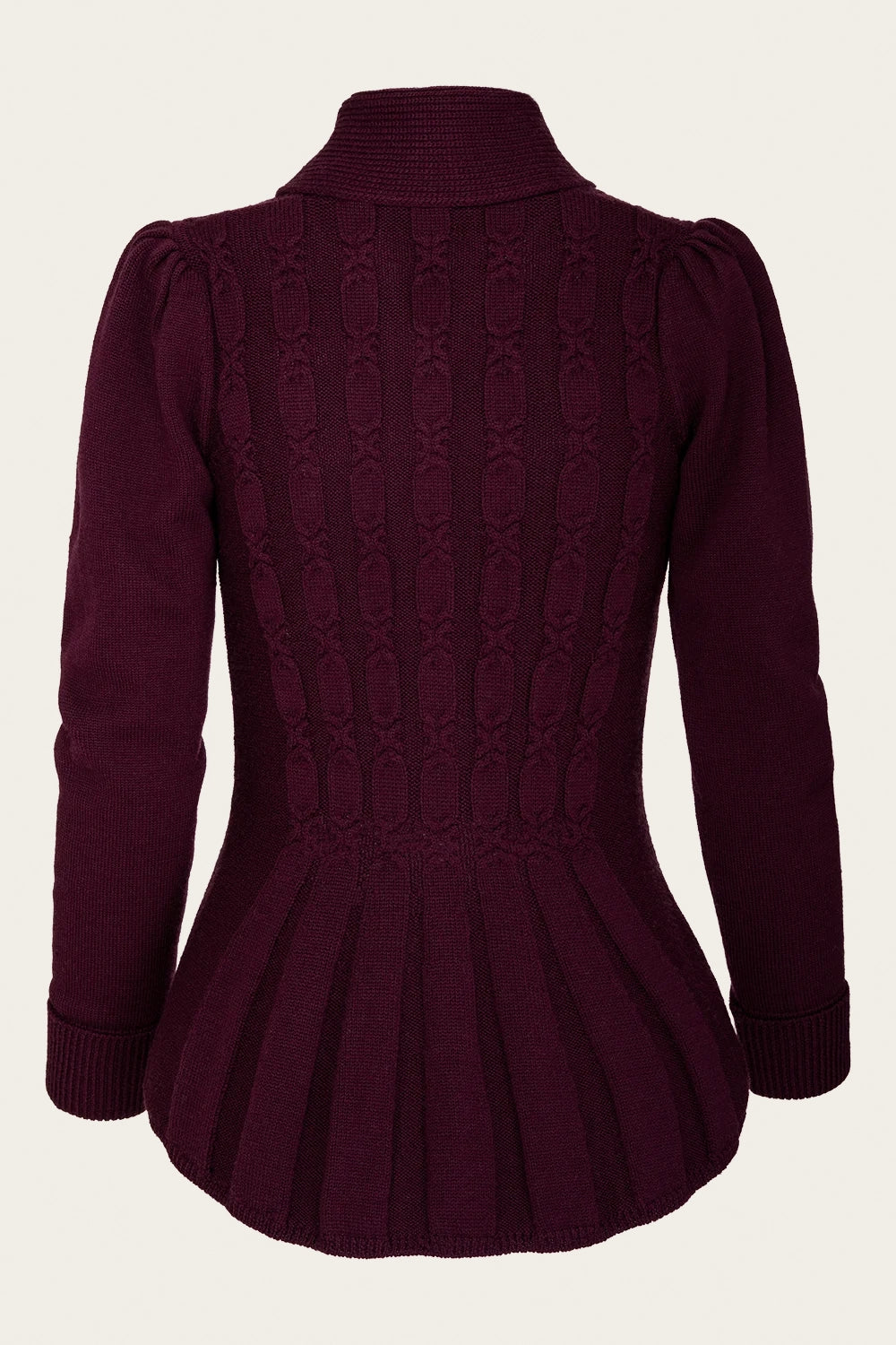 The Screen Siren Cardigan Black Cherry Wool – Ansicht 3 – emmy design
