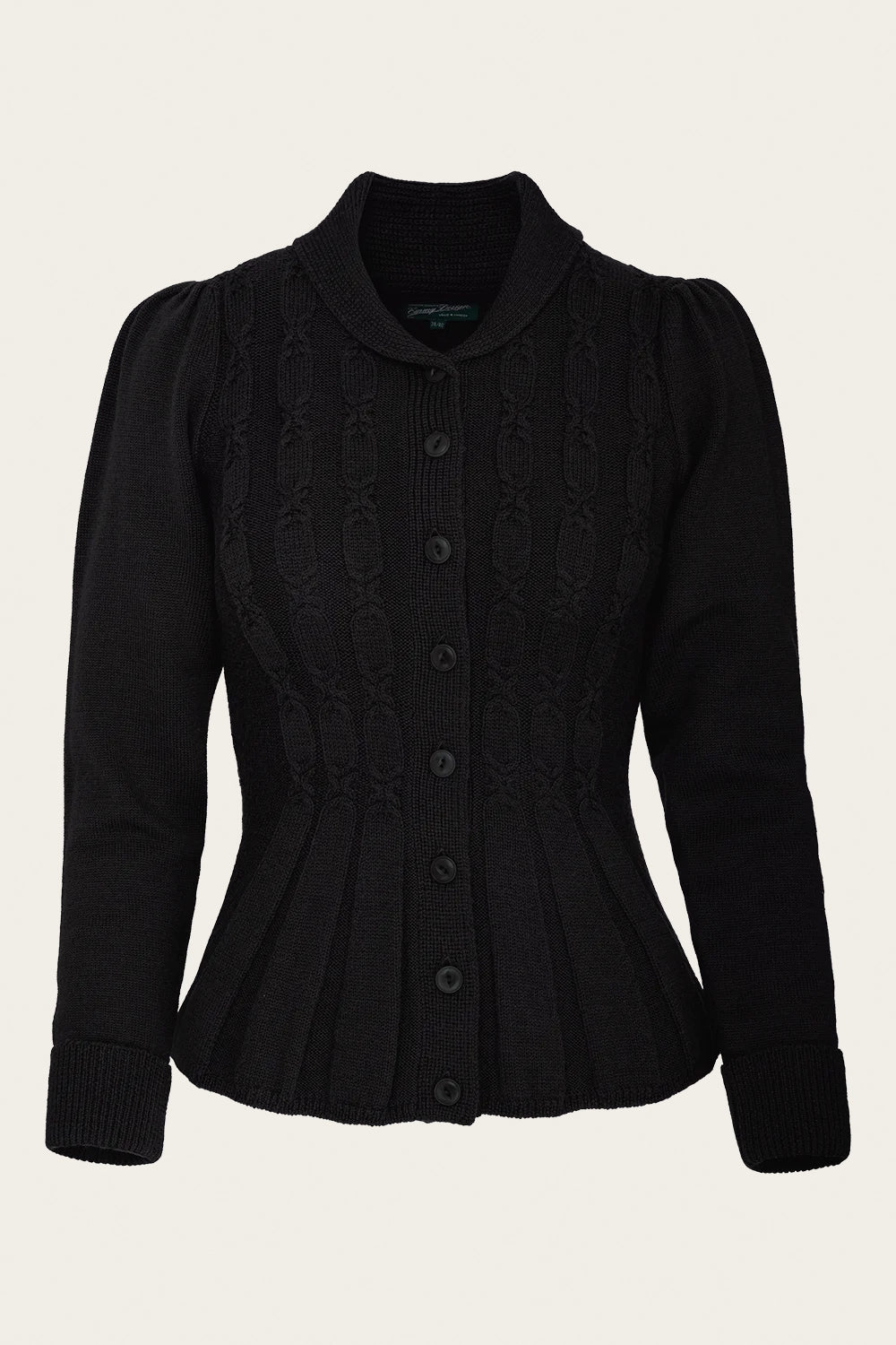 emmy design The Screen Siren Cardigan schwarz – Vorderansicht