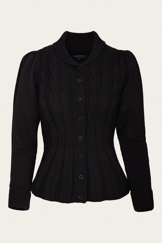 emmy design The Screen Siren Cardigan schwarz – Vorderansicht